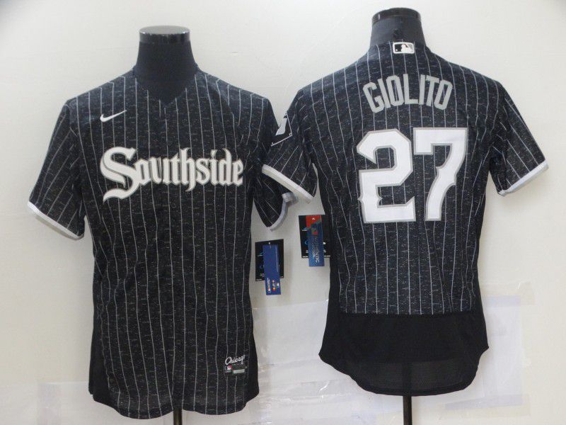 Men Chicago White Sox #27 Giolito City Edition Black Elite Nike 2021 MLB Jerseys->chicago white sox->MLB Jersey